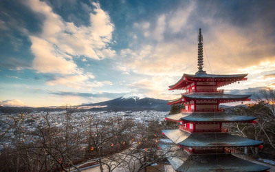 日本富士山美景高清图片电脑壁纸