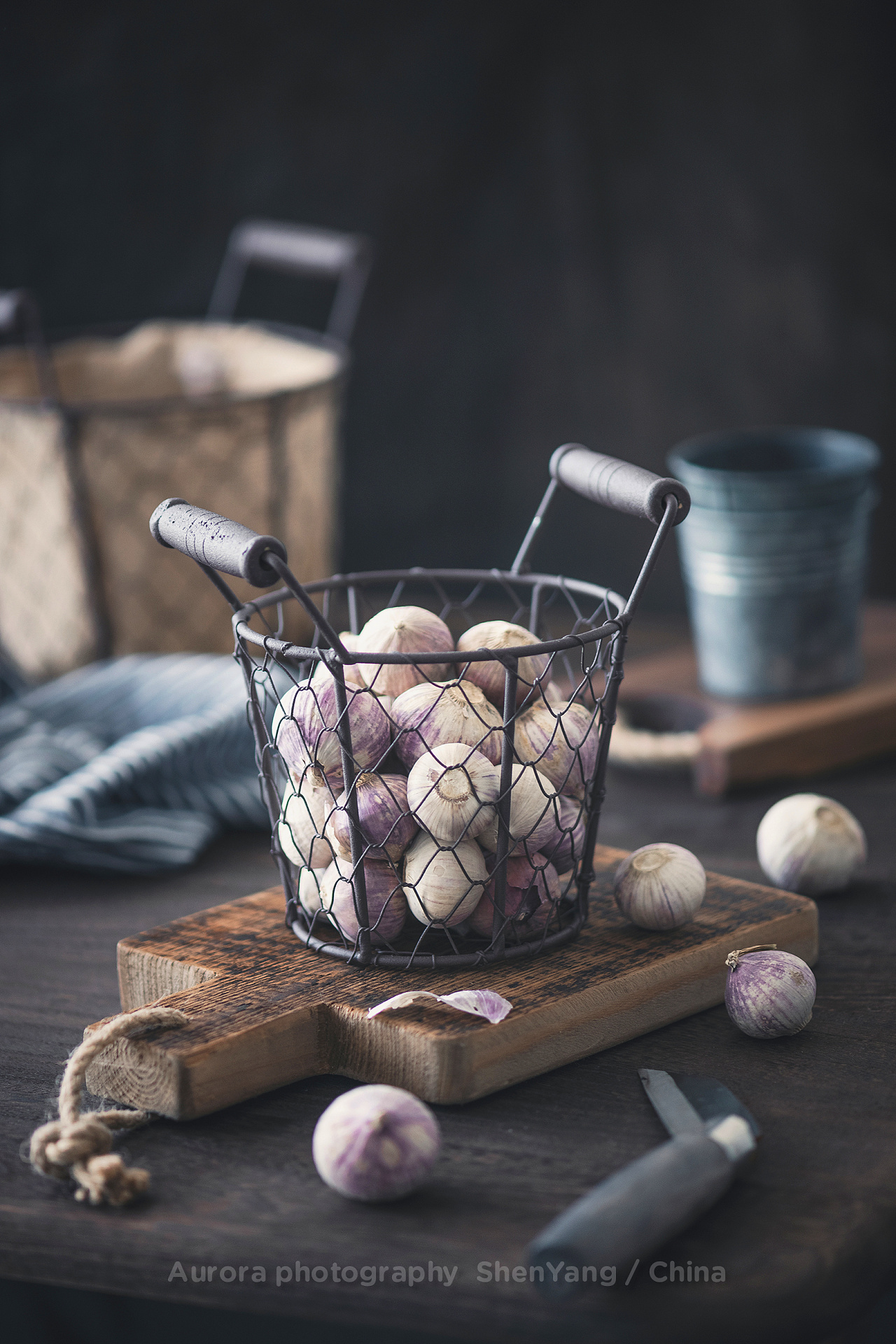 紫皮独头蒜 沈阳美食静物摄影的艺术呈现
